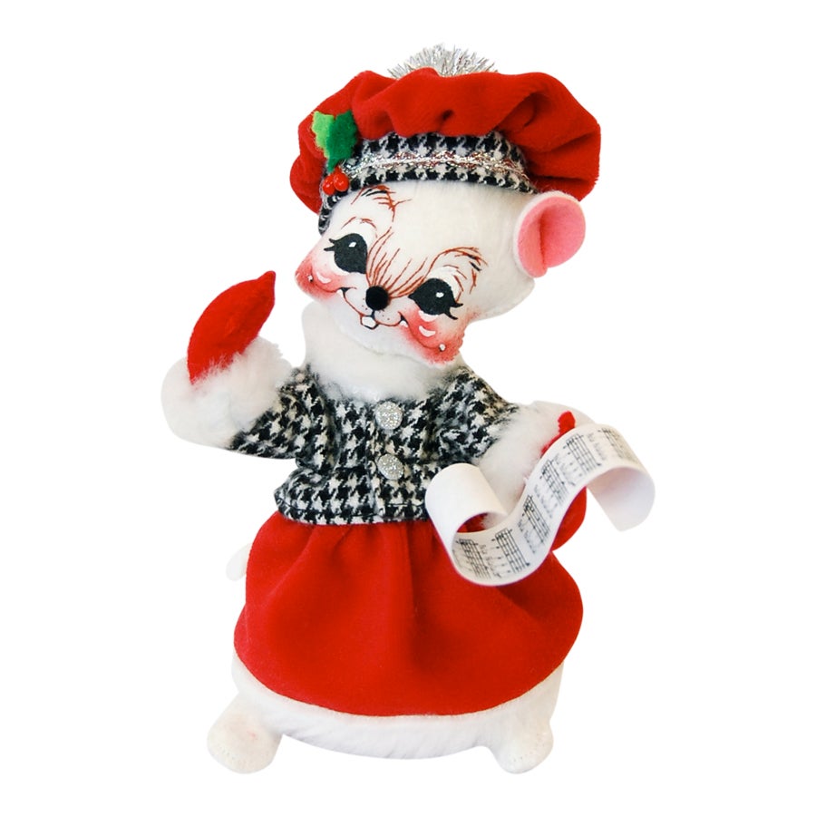 6in Caroller Girl Mouse