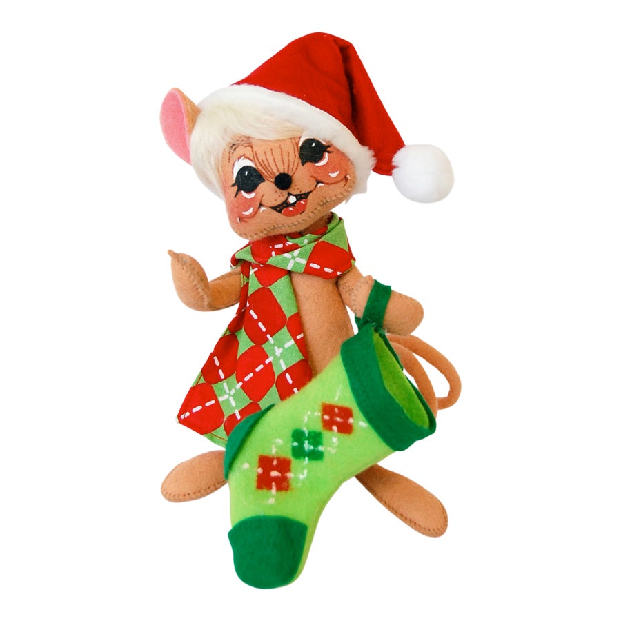 8in Cheery Stocking Mouse