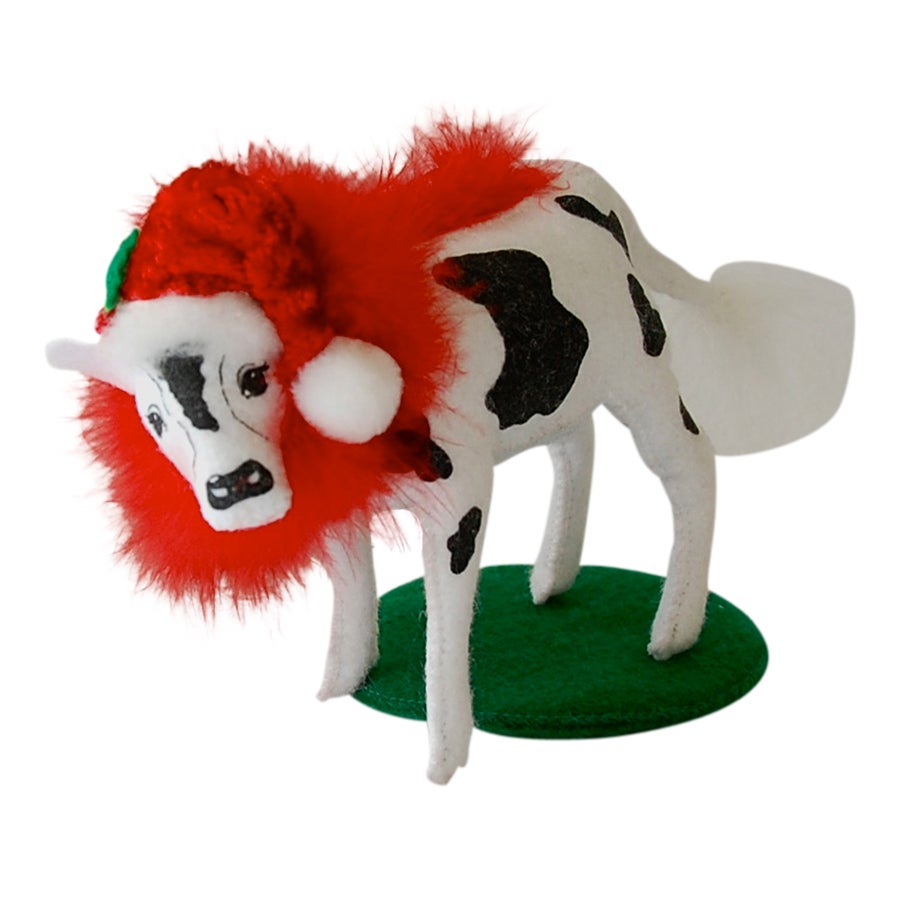 5in Christmas Party Cow