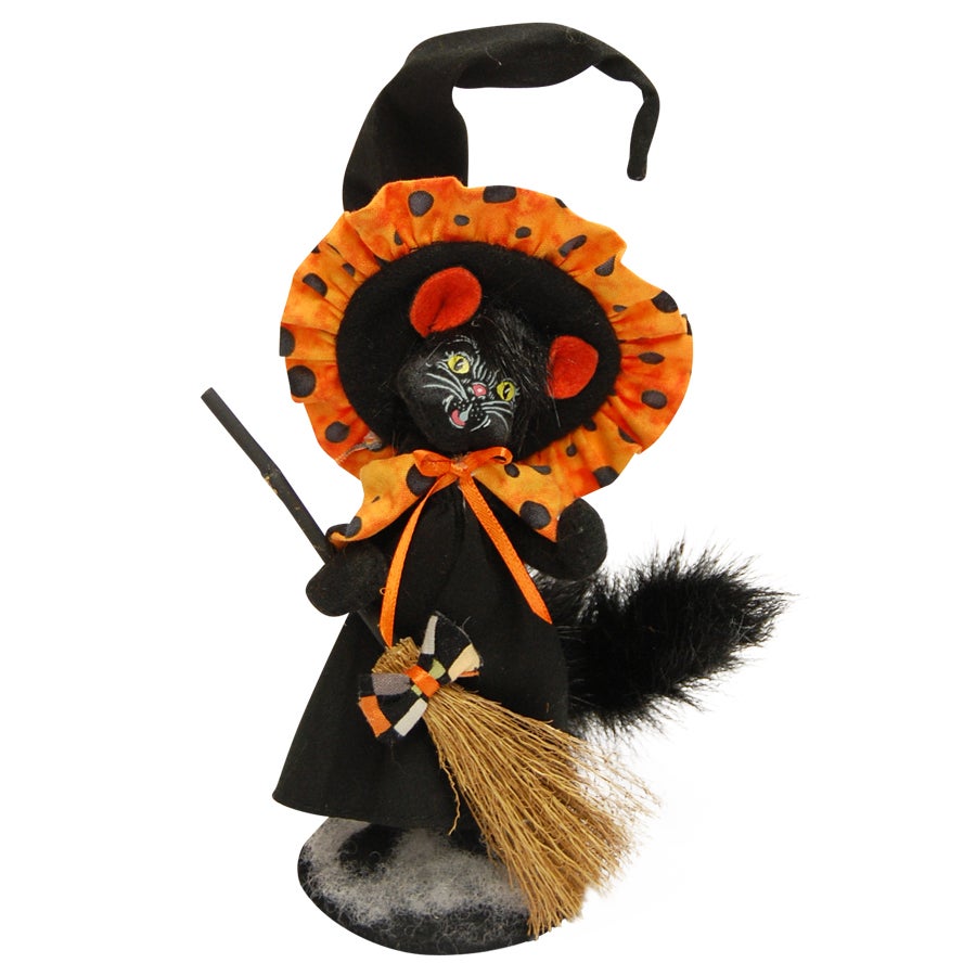 4in Checker Dot Witch Cat