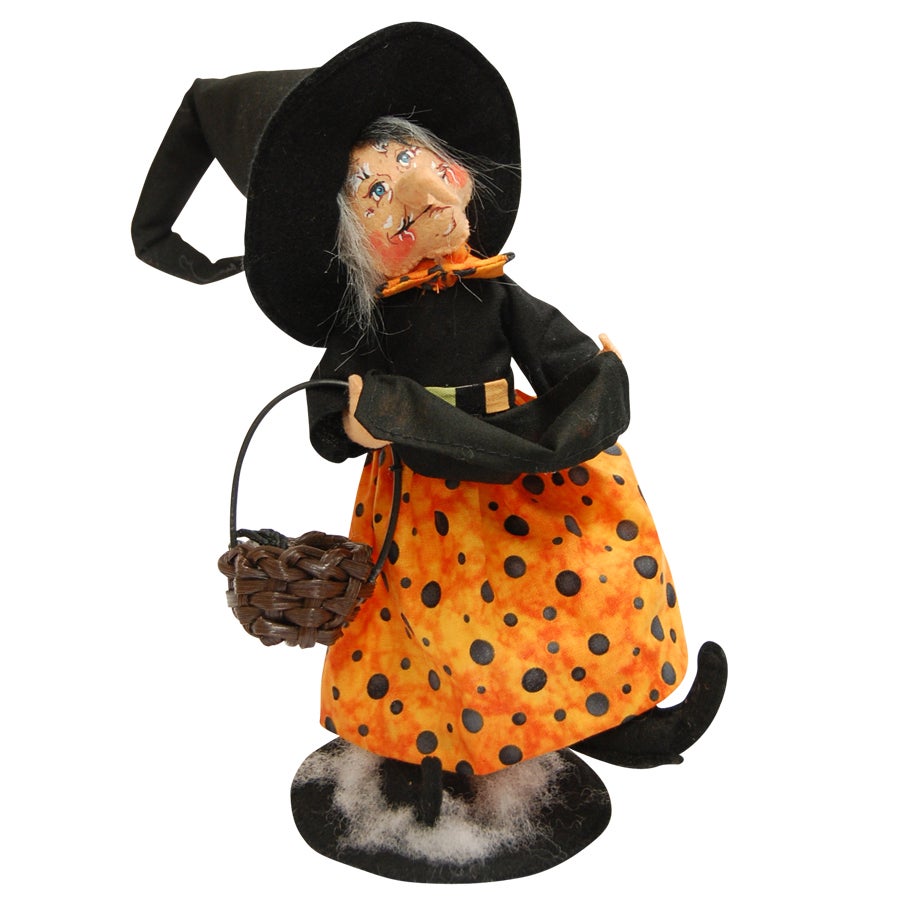 10in Checker Dot Witch Hag