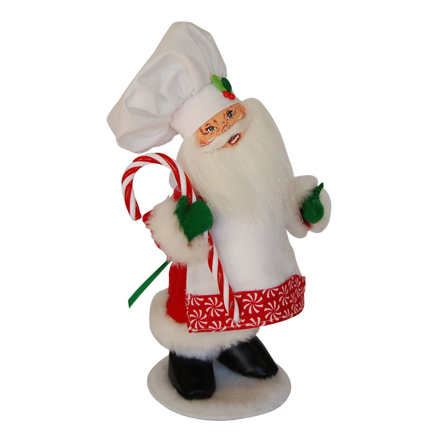 9in Peppermint Chef Santa