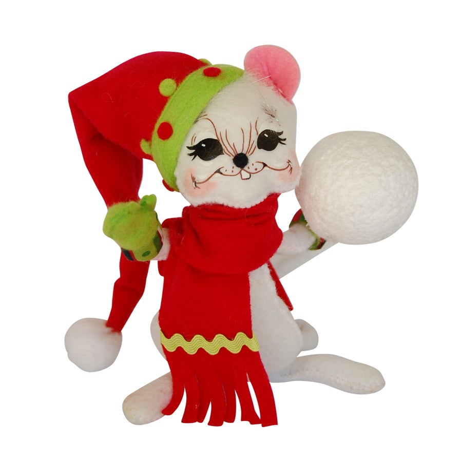 6in Jolly Lolli Snowball Mouse