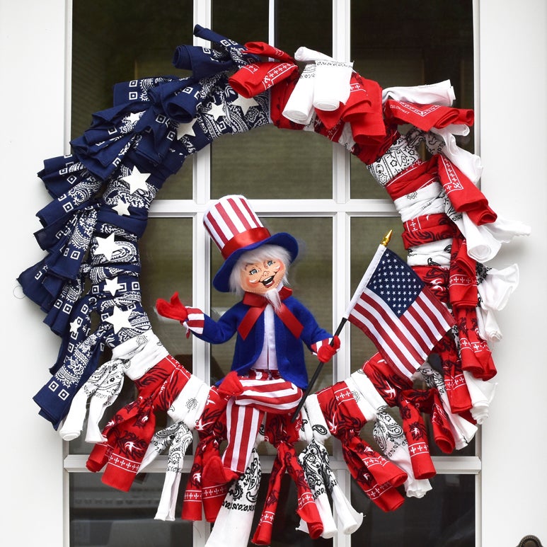 Uncle Sam bandana wreath72