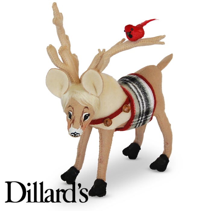 6-inch Plaid Tidings Caribou