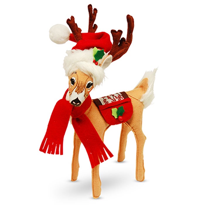 12 inch winter berry reindeer