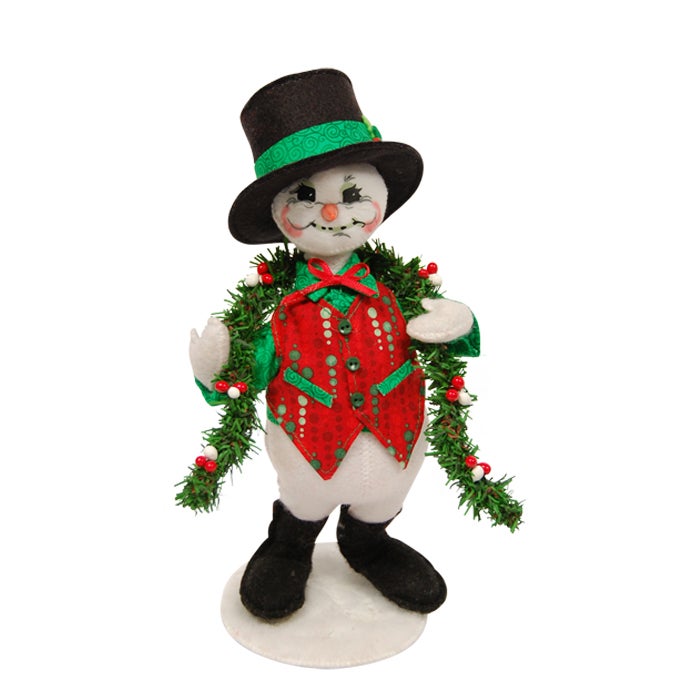 9 inch festive evergreen snowman