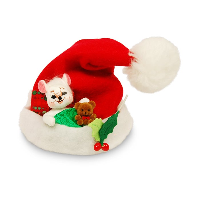3 inch santas hat mouse