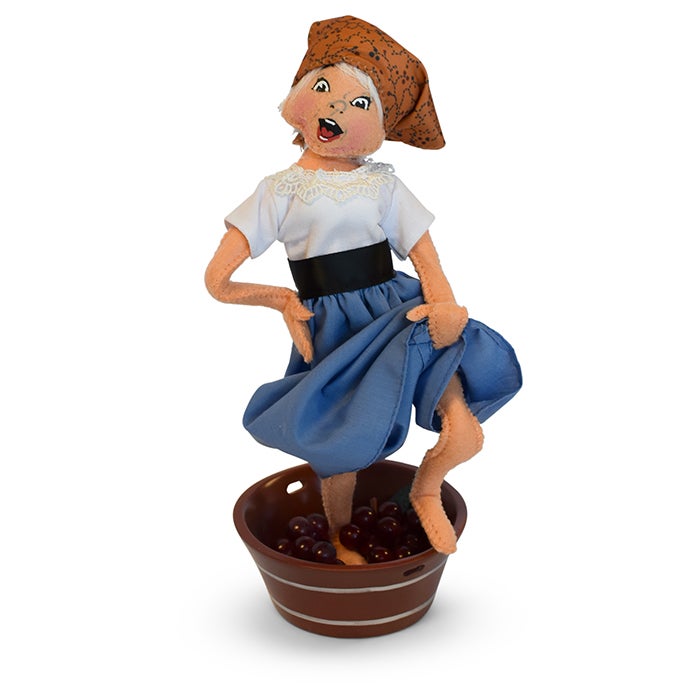 9 inch grape stomping woman