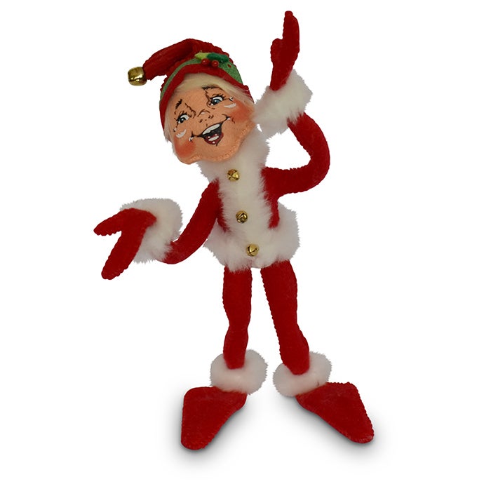 9 inch jinglebell elf -red