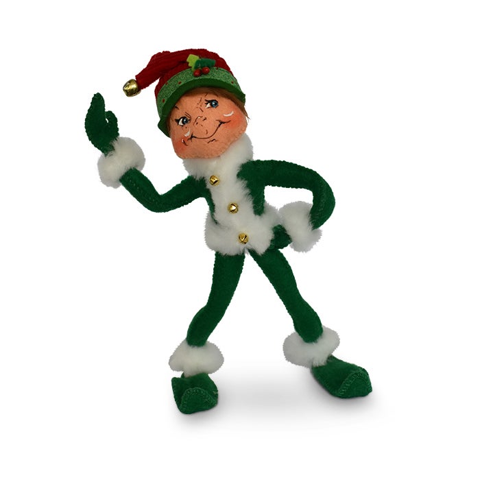 9 inch jinglebell elf - green