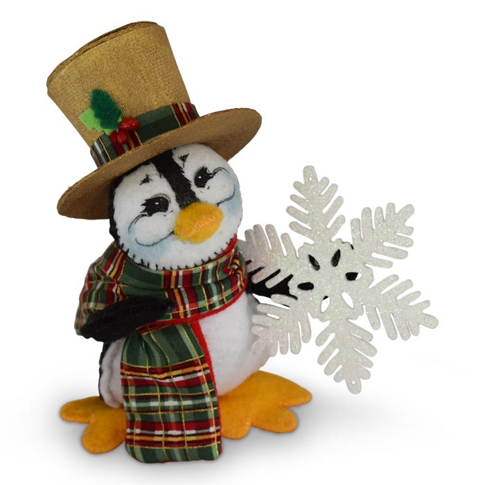 4 inch plaid tidings penguin