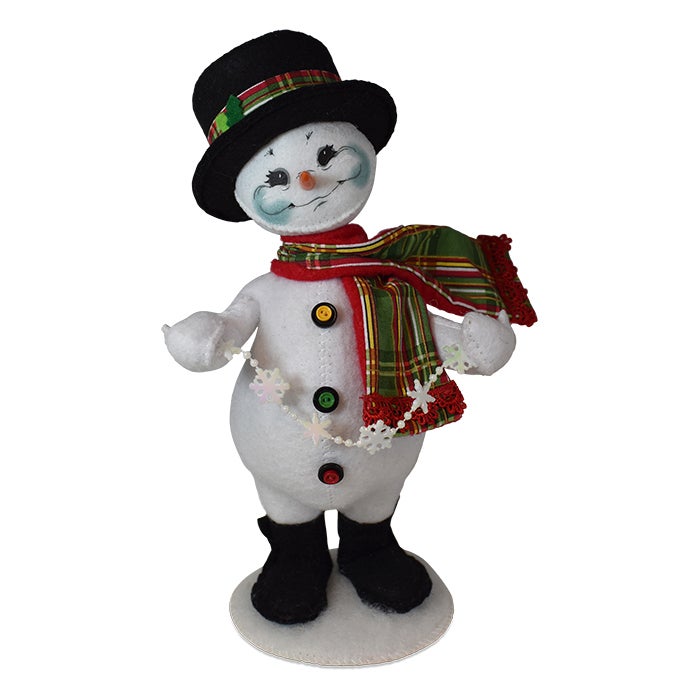 9 inch plaid tidings snowman