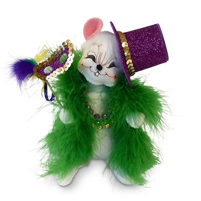 6in Mardi Gras Mouse 6 inch Mardi Gras Mouse