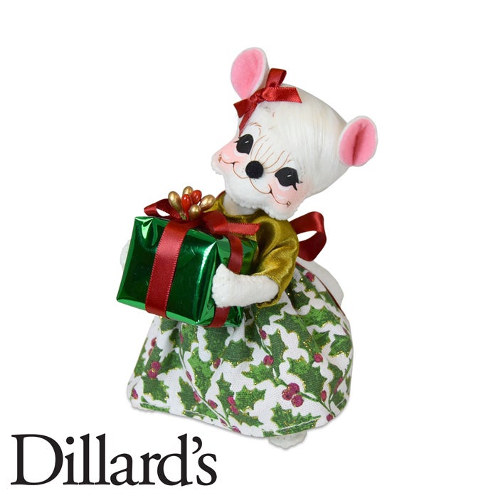6in Christmas Elegance Girl Mouse