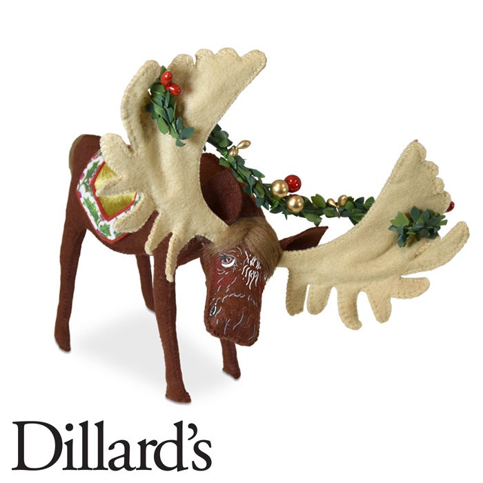 9in Christmas Elegance Moose