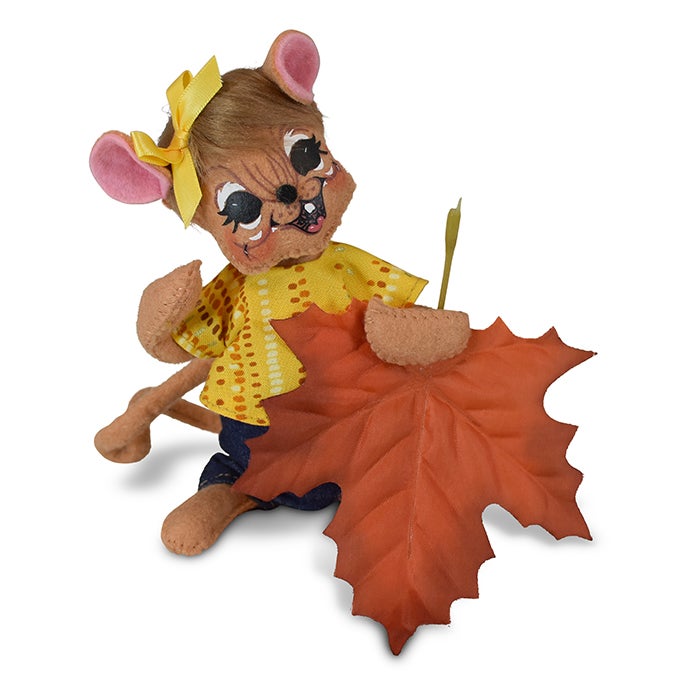 6 inch autumn leaf mouse