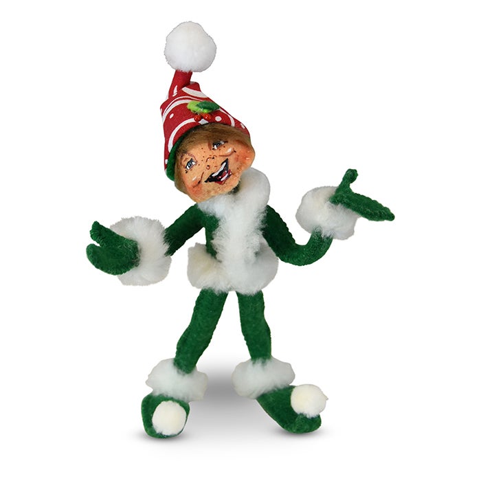 5 inch christmas swirl elf green