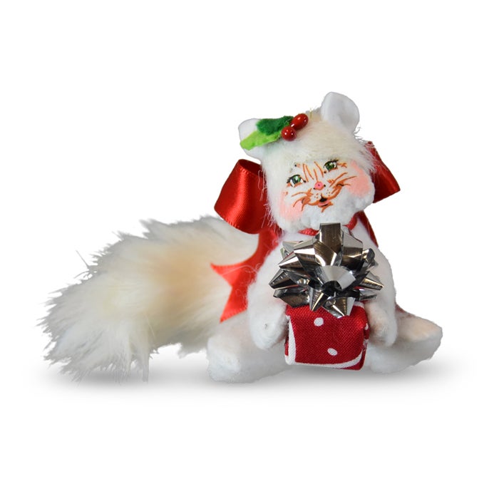 3in Christmas Swirl Kitty Ornament