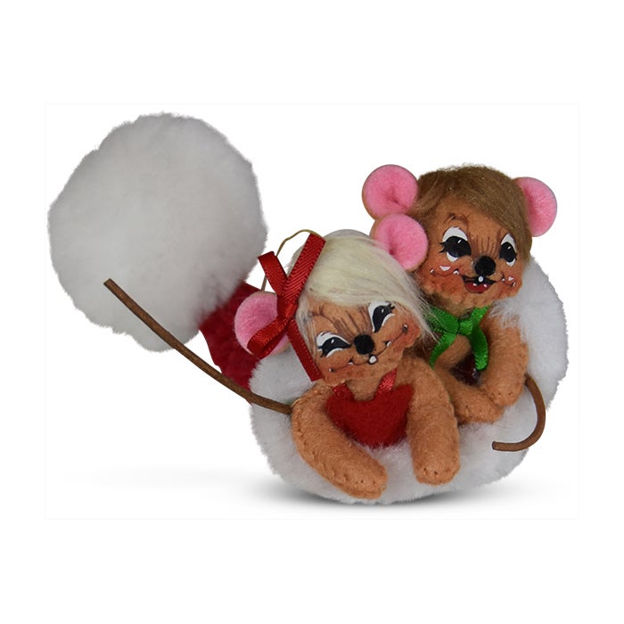 3 inch Mice in Santas Hat ornament