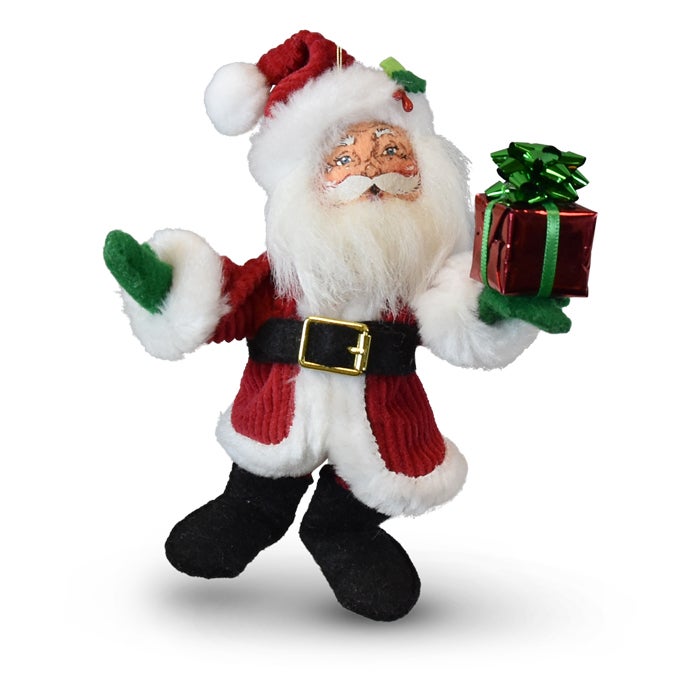 5 inch Snow Fun Santa Ornament