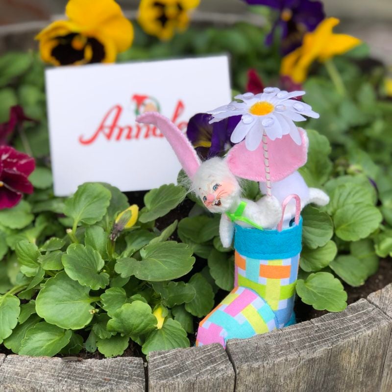 3in Rain Boot Bunny with card 3in Rain Boot Bunny with card