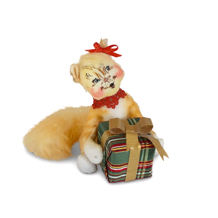 760218 4in Plaid Tidings Kitty
