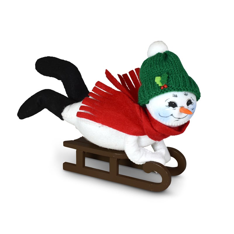 560021 9in Sledding Snowman