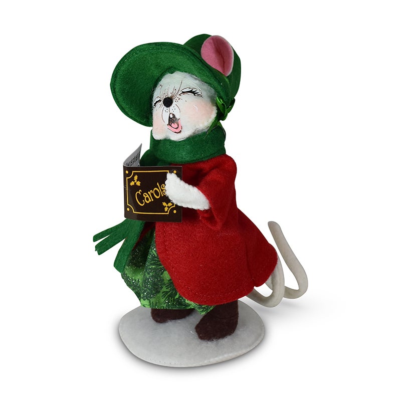 611121 6in Evergreen Caroler Girl Mouse-final