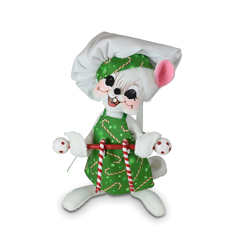611022 6in Candy Cane Chef Mouse 611022 6in Candy Cane Chef Mouse
