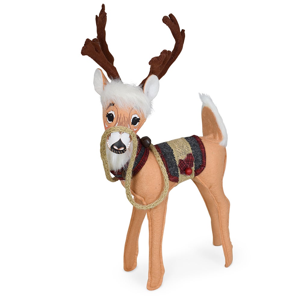 460723 12in Plaid and Pine Reindeer 12in Plaid and Pine Reindeer