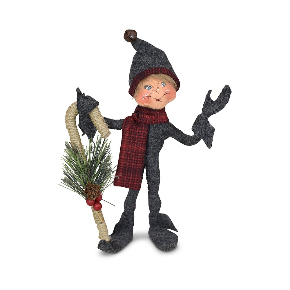 510323 9in Plaid and Pine Elf 9in Plaid and Pine Elf