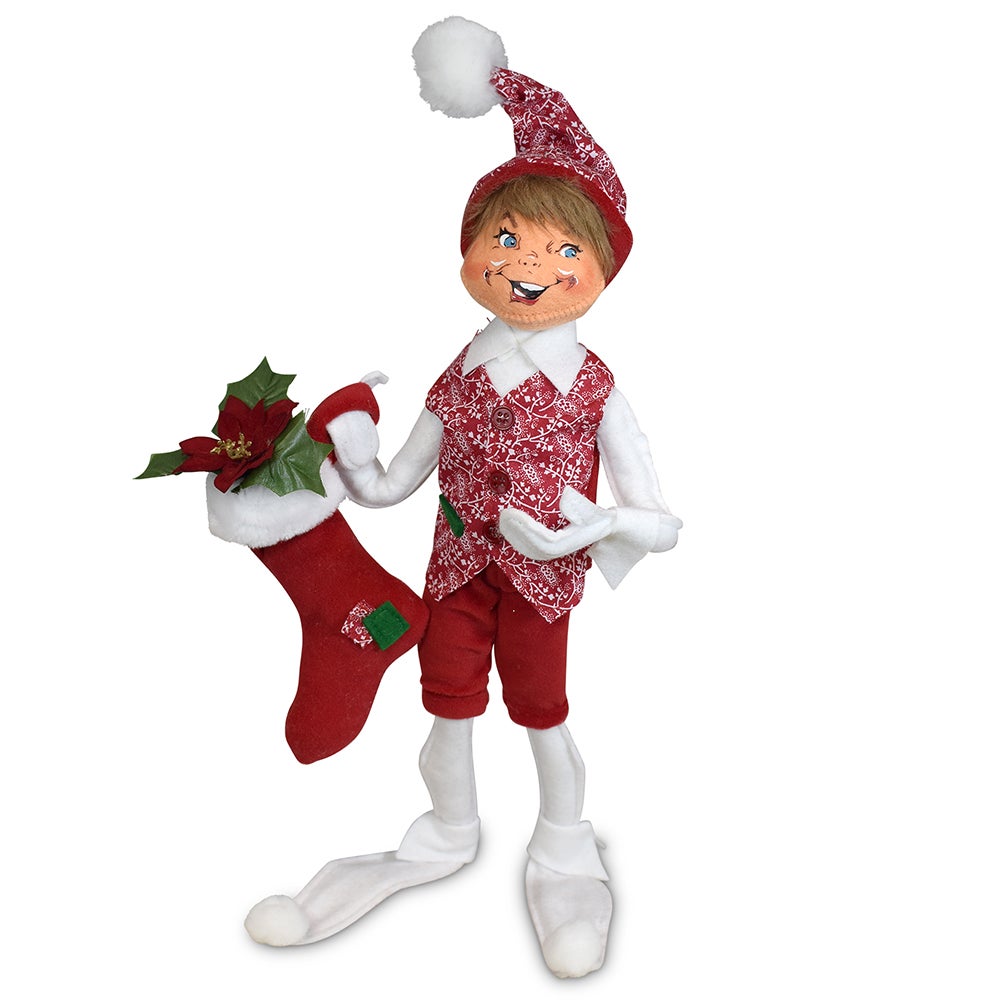 14in Poinsettia Elf