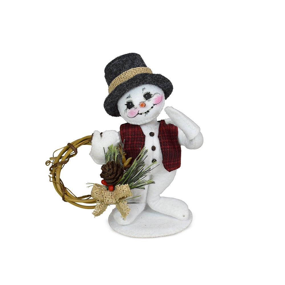 560023 5in Plaid and Pine Snowman