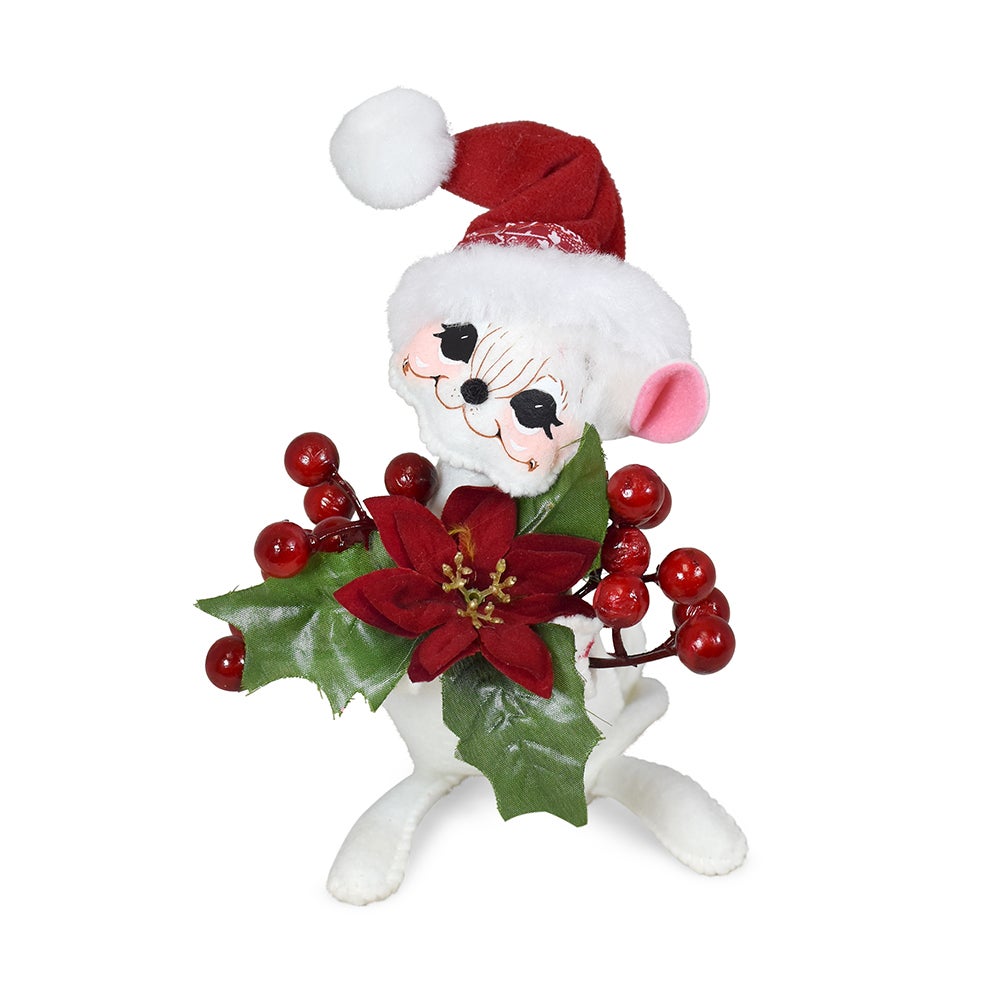 611023 6in Holly Berry Mouse