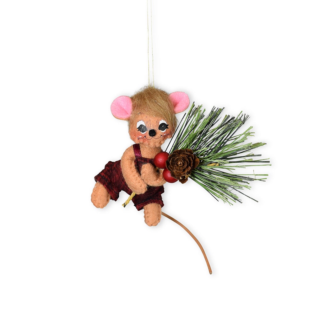 710223 3in Plaid and Pine Mouse 3in Plaid and Pine Mouse